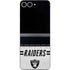 NFL Las Vegas Raiders White Striped Galaxy Z Flip6 Skin